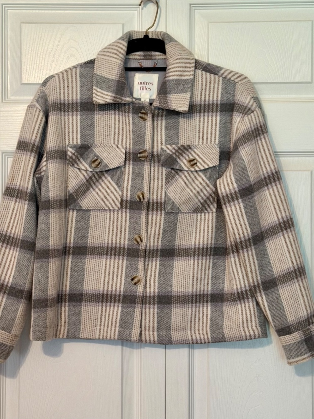 Plaid Front Button Jacket - Picture 4 of 4